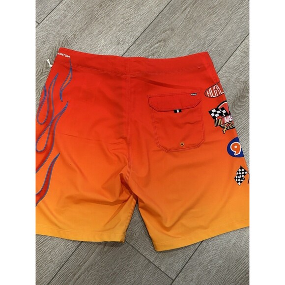 Hurley Nascar Boardshorts Men's Swim Phantom Size 30 Flames NWT Summer Beach - Picture 7 of 7
